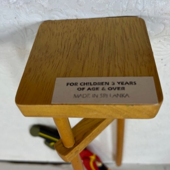 VTG Wooden Soldier Acrobat Flipper Toy Trapeze Sri Lanka Handmade 9.5"Tall - Picture 10 of 15